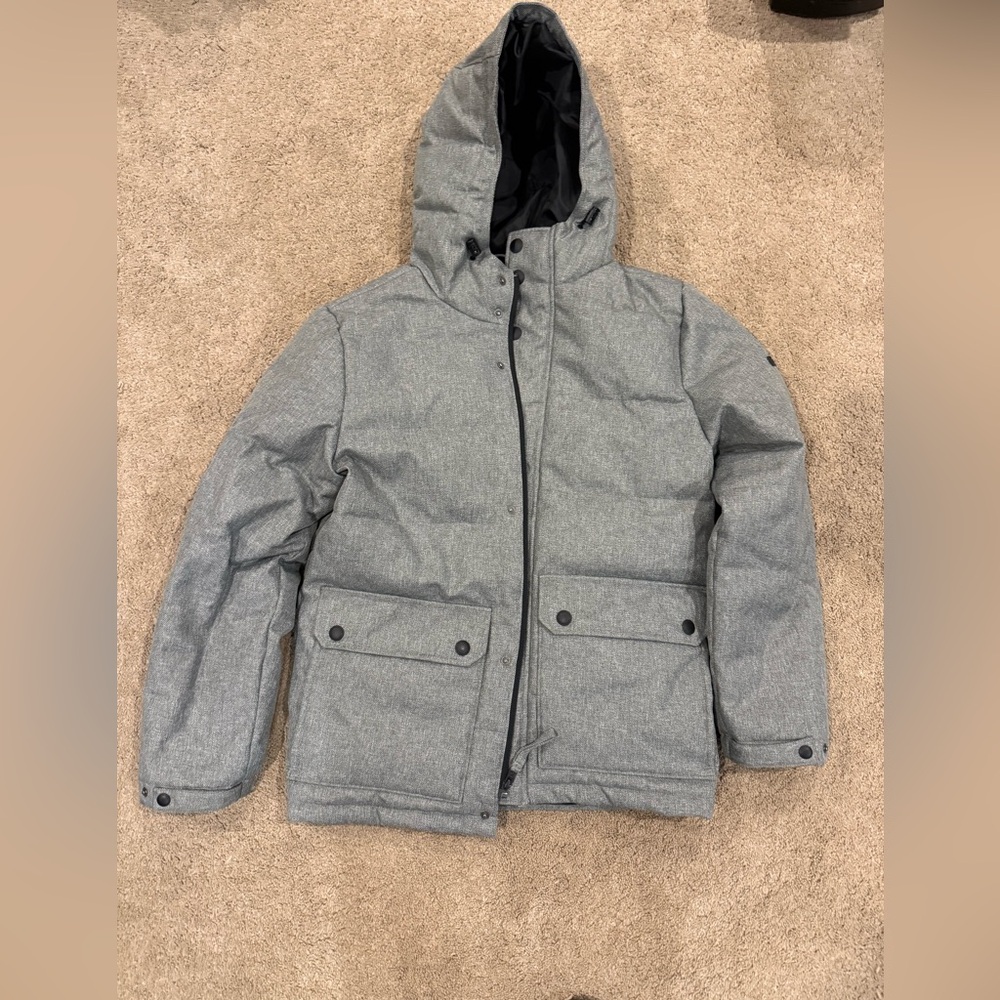 American Eagle Winter Gray Hooded Coat